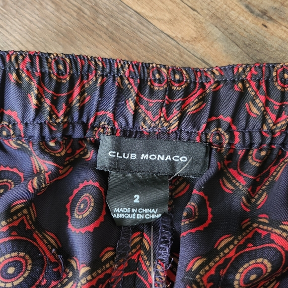 NWOT Club Monaco Women's Printed Twill Pull on Pants. Tag is missing, but never - Picture 6 of 6